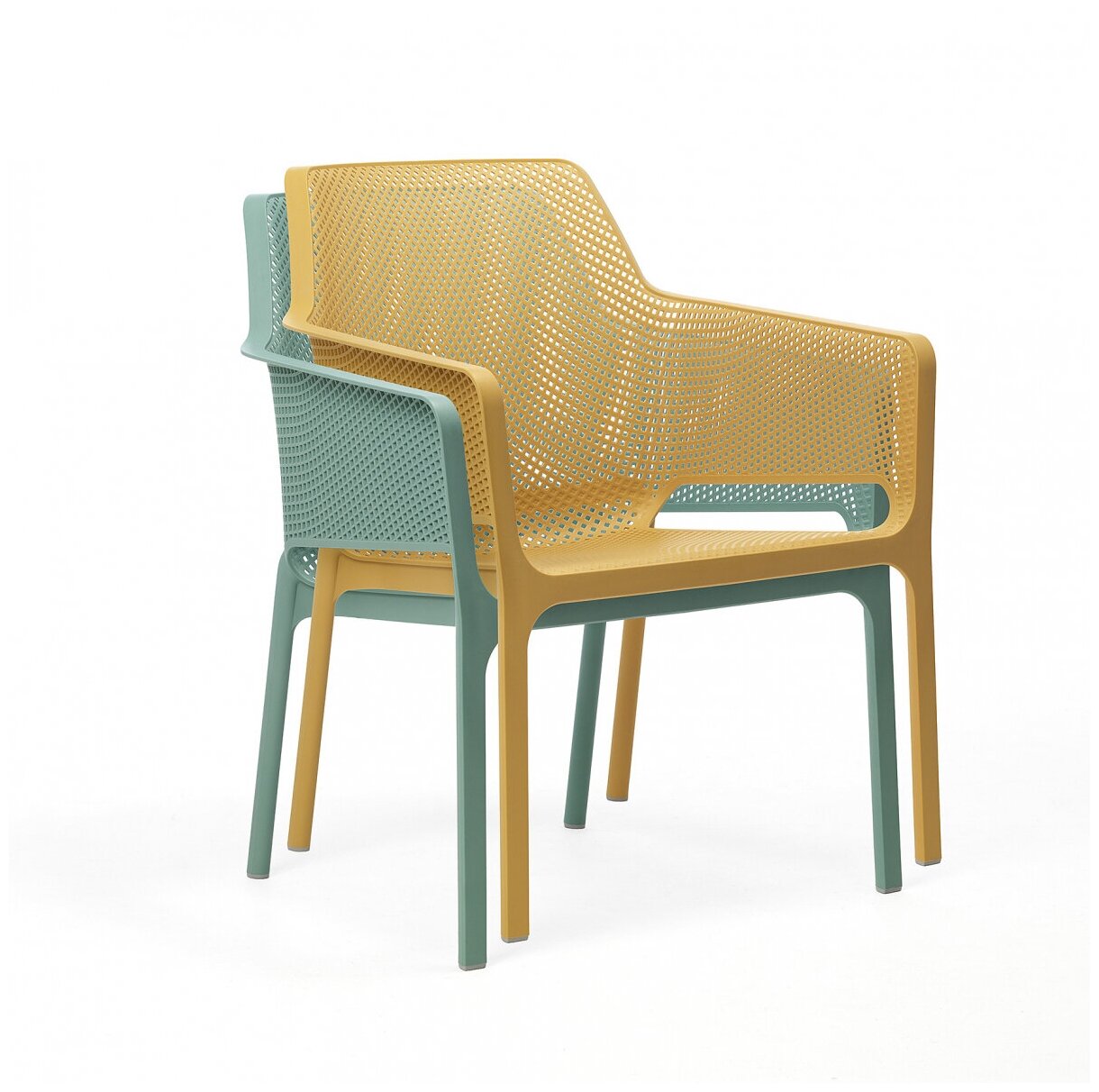 Пластиковое кресло Nardi Net Relax, горчичный - фотография № 6