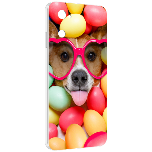 Чехол MyPads Собака-в-яйцах для UleFone Note 12 / Note 12P задняя-панель-накладка-бампер