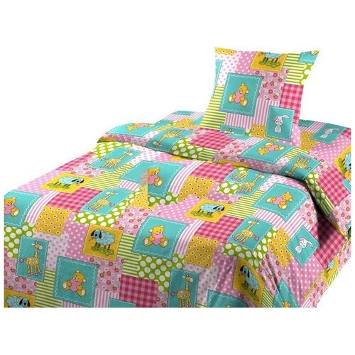 фото Детское постельное белье шуйская бязь детский печворк вид 2 1,5 спальное детские расцветки ivselena