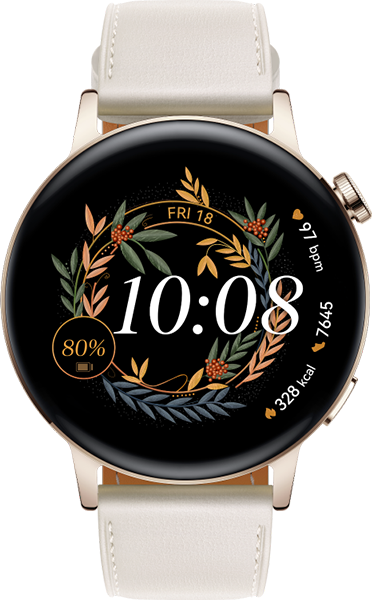 Умные часы HUAWEI Watch GT 3 Classic 42 мм, белый/золотистый