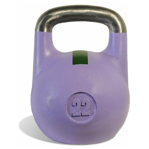фото Гиря чемпионская 22 кг (фиолетовая с зеленой полосой) уральская гиря