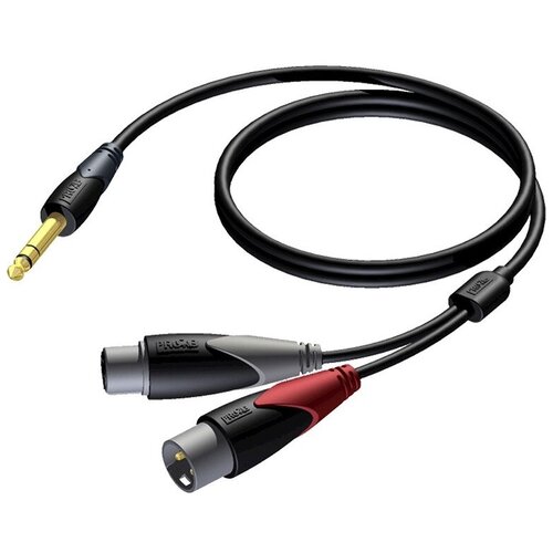 Кабель аудио 1xJack - 2xXLR Procab CLA709/3 3.0m кабель разветвитель jack 3 5 4 pin вилка 2 jack 3 5 3 pin розетка длина 0 15 м