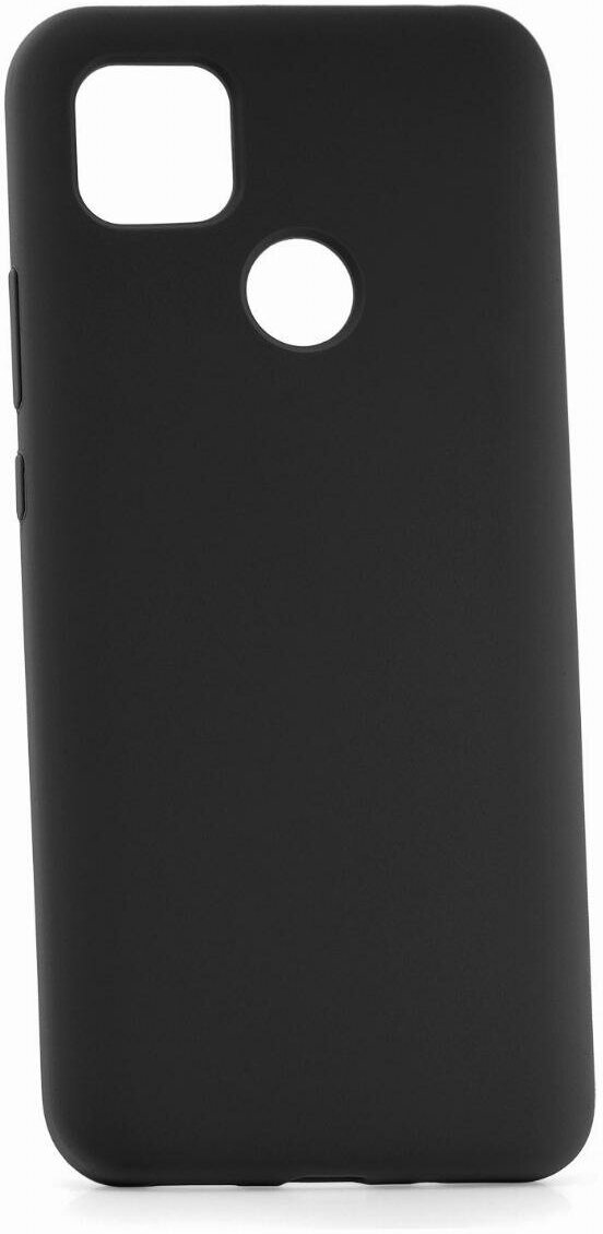 Чехол на Xiaomi красныйmi 9C Kruche Silicone Plain черный, противоударный кейс, защитный силиконовый бампер, софт тач накладка с защитой камеры