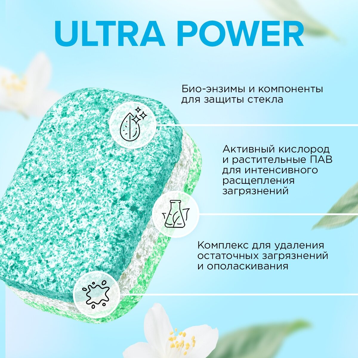 SYNERGETIC Ultra power таблетки для посудомоечных машин 100шт - фото №6