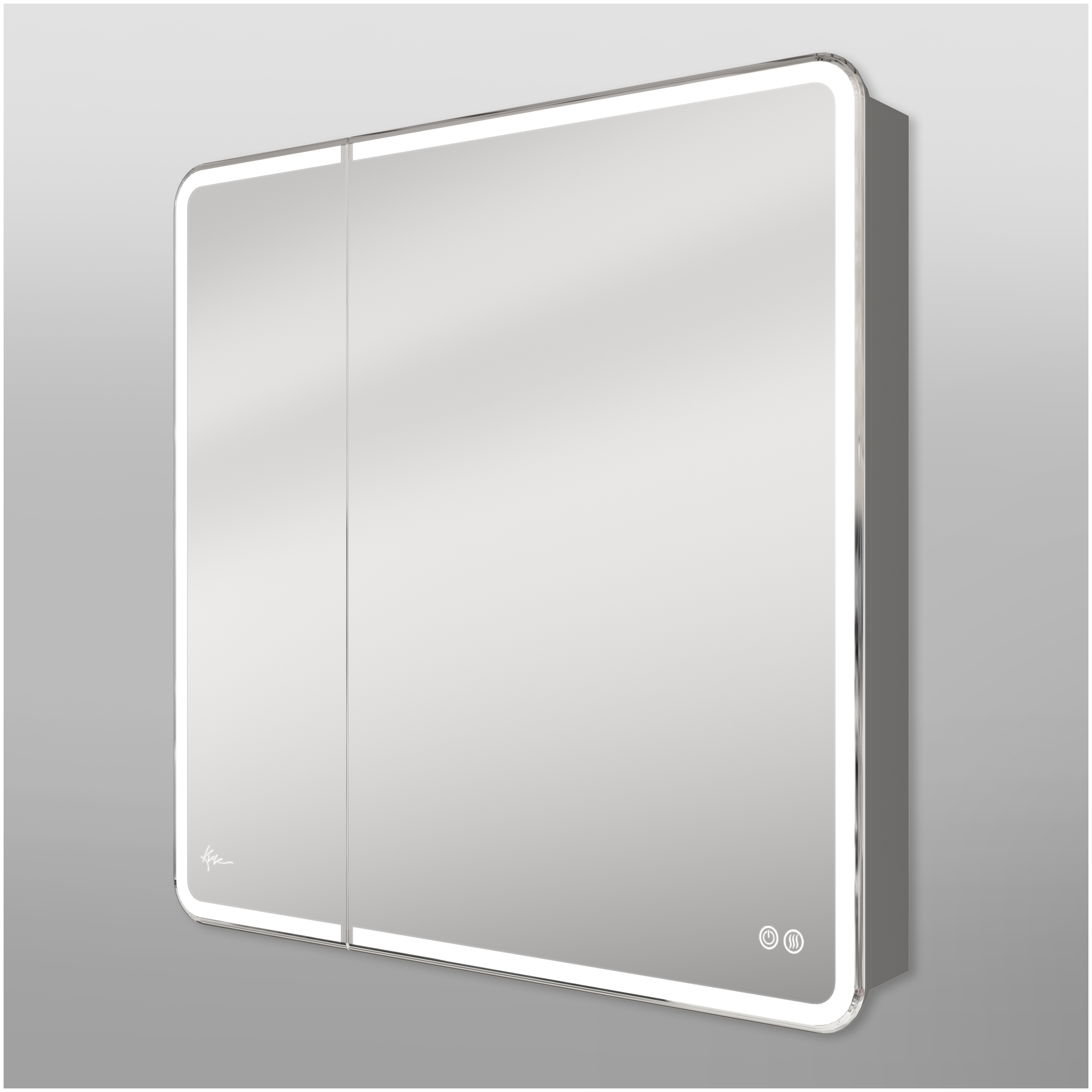 Зеркало шкаф с подсветкой и полками в ванную комнату Sky 70х80см / Навесной белый шкаф, правый / Настенное интерьерное зеркало для ванной комнаты - фотография № 3