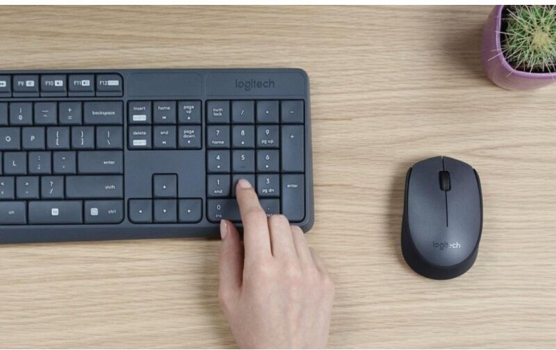 Набор клавиатура+мышь Logitech MK235 (920-007948) Wireless/Grey. 564955 - фотография № 5