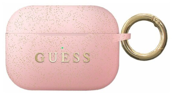 Чехол для наушников Guess Silicone case для AirPods Pro (GUACAPSILGLLP) светло-розовый