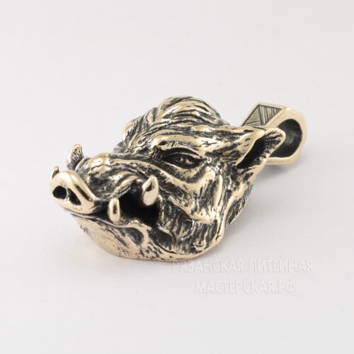 фото Голова кабана подвеска бронза ручная работа рязанская литейная мастерская