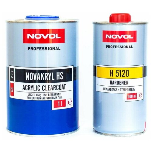 Лак Novol NOVAKRYL HS 1л05л отвердитель Н5120 комплект 3461₽