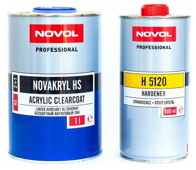 Лак Novol NOVAKRYL HS 1л.+0,5л. отвердитель (Н5120) комплект