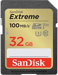 Карта памяти SD 32 ГБ SanDisk Class 10 Extreme ( SDSDXVT-032G-GNCIN )