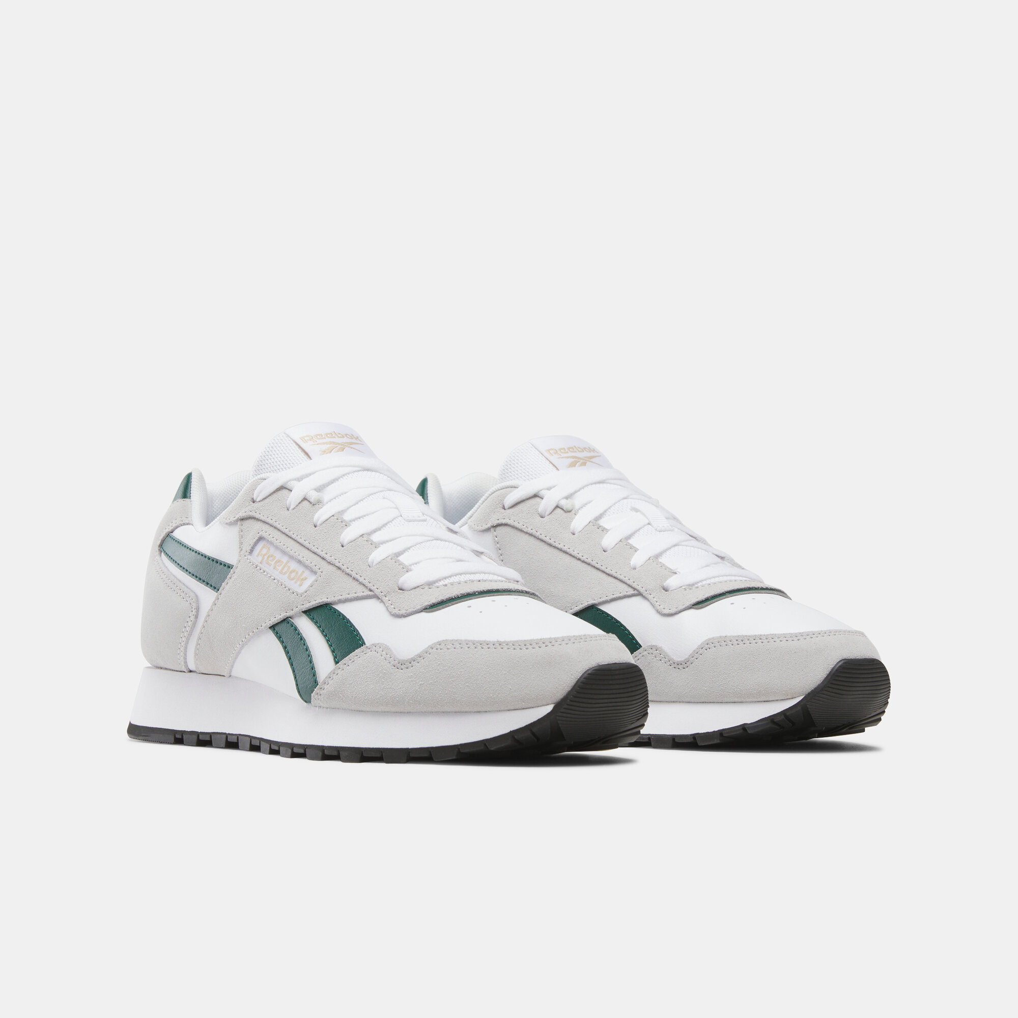 Кроссовки Reebok Glide, размер 10 US, белый/зеленый/серый — фото 1