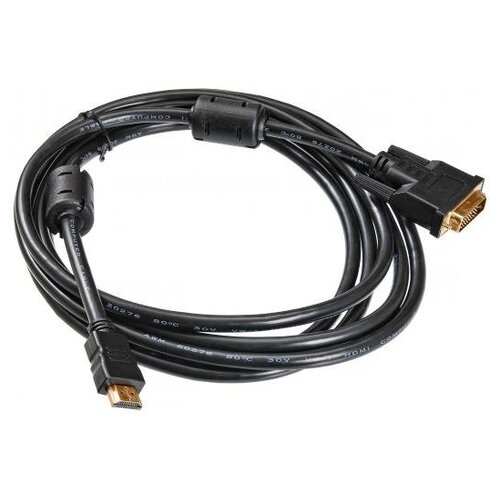 фото Buro кабель hdmi- dvi-d 3.0м buro позолоченные контакты ферритовые кольца hdmi-19m-dvi-d-3m 817225