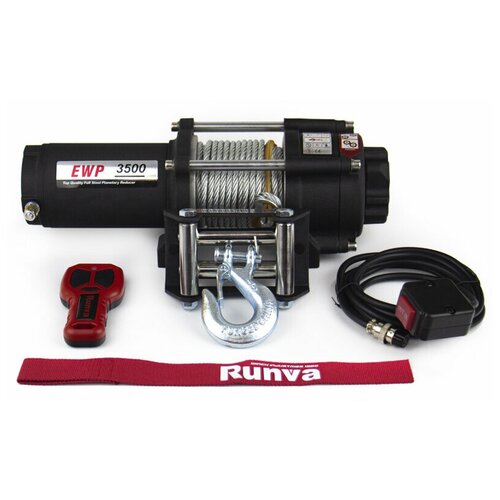 Лебедка Runva EWP 3500 A, 1588 кг, 12V, стальной трос