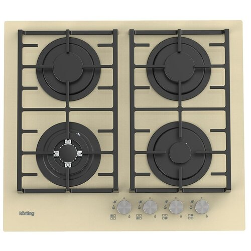 Газовая стеклянная варочная панель KORTING HGG 6825 CTB бежевый 3259300₽