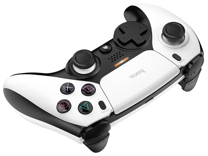 Геймпад HOCO GM9 multi-function gamepad, беспроводной, черно-белый совместим с PS4