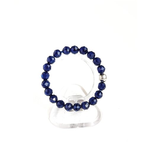 фото Кольцо, шпинель синтетическая, размер 20, синий hrustalek