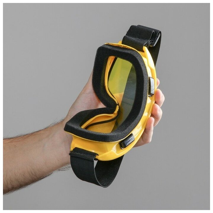 Очки-маска для езды на мототехнике стекло двухслойное желтое цвет желтый