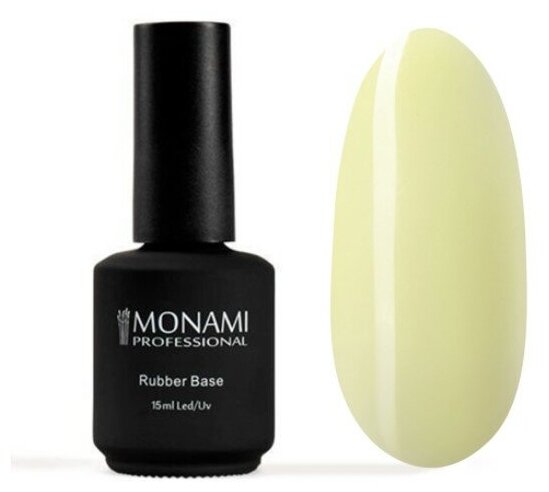 Monami Базовое покрытие Rubber Base, tender yellow, 15 мл