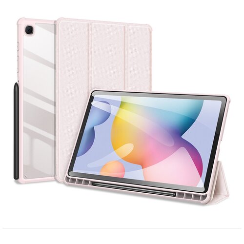Чехол книжка для Samsung Tab S6 Lite (P610 / P615), Dux Ducis Toby series розовый чехол книжка для samsung tab s6 lite p610 p615 dux ducis toby series розовый