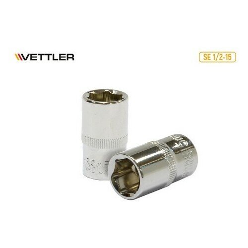 VETTLER Головка 6-гранная 1/2DR 15 мм (VETTLER) vettler щупы измерительные набор fhe 15 15 листов 0 05 0 63мм vettler