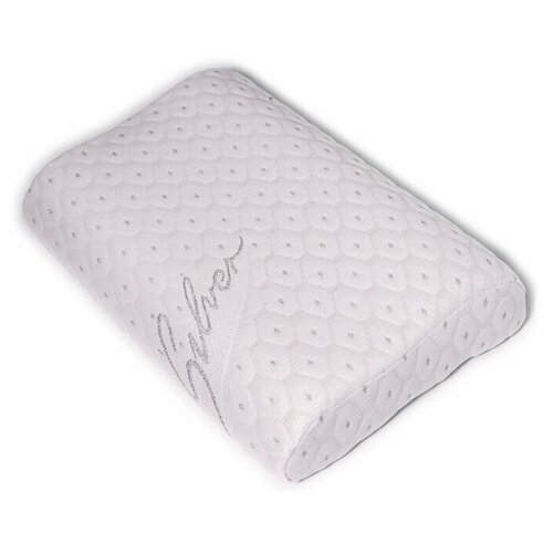 фото Подушка анатомическая с эффектом "памяти"асветида silver 40х60x12/10 (волна)