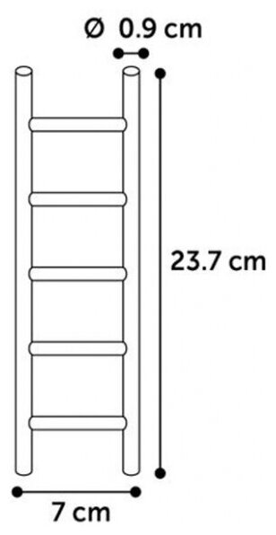 Лестница деревянная для попугая, Flamingo (5 ступенек, 23,7 см, FL101086) - фотография № 2