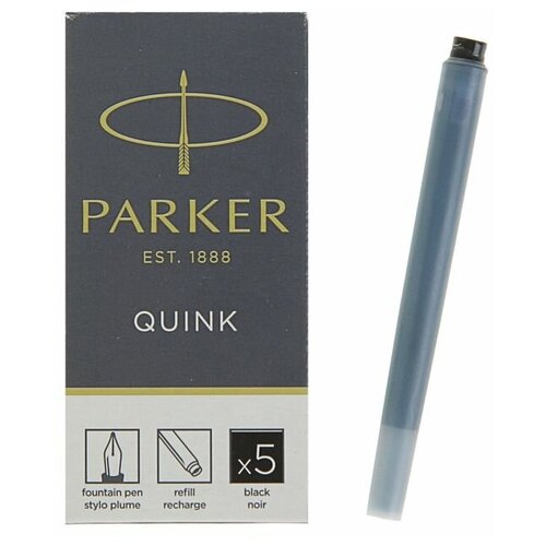 фото Набор картриджей для перьевой ручки parker z11, 5 штук, чёрные чернила mikimarket
