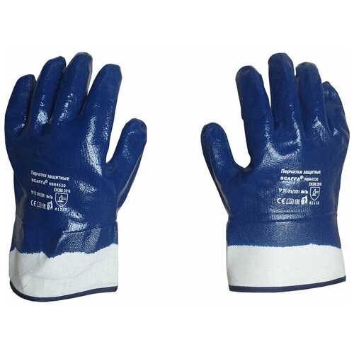 Перчатки защитные SCAFFA NBR4530 полное нитриловое покрытие крага р.11 перчатки защитные с полным нитриловым обливом scaffa nbr4530 размер 9