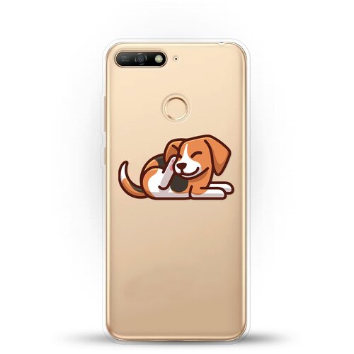 фото Силиконовый чехол бигль на honor 7c andy & paul