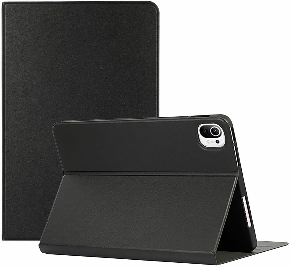 Чехол для планшета Xiaomi Mi Pad 5 / 5 Pro, кожаный, трансформируется в подставку (черный)