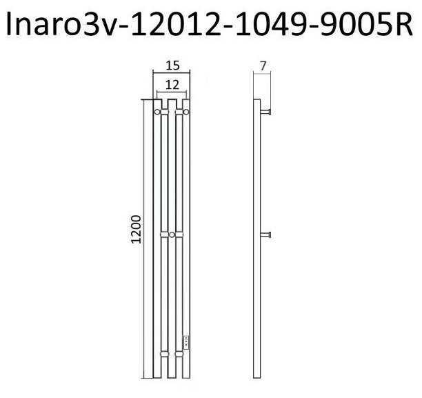 Электрический полотенцесушитель Маргроид Inaro3v-12012-1049-9016R - фото №14