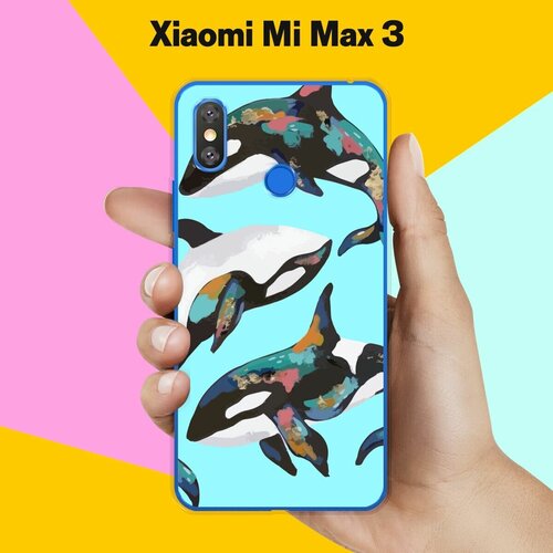 Силиконовый чехол на Xiaomi Mi Max 3 Косатки / для Сяоми Ми Макс 3