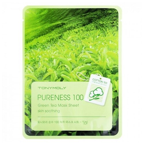 TONY MOLY Маска тканевая с экстрактом зеленого чая, 21 мл TONY MOLY Pureness 100 Green Tea Mask Sheet
