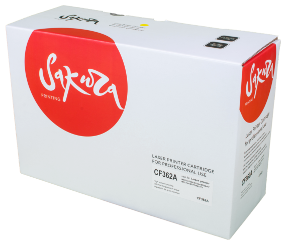 Картридж Sakura Printing Sakura CF362A (508A) для HP LJ EntM553n/LJ EntM553X/LJ EntM553dn/LJ EntM552dn, желтый, 5000 к.