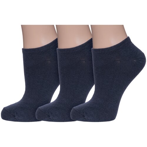 фото Комплект из 3 пар детских носков носкофф (алсу) темно-серые, размер 22-24