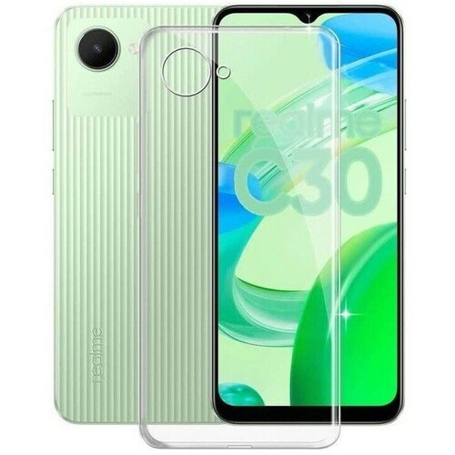 Накладка силиконовая Clear Case для Realme C30 / Realme Narzo 50i Prime прозрачная чехол mypads белая птица для realme c30 4g narzo 50i prime задняя панель накладка бампер