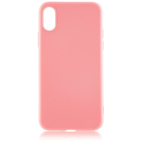 фото Чехол для apple iphone xs brosco softrubber\soft-touch, накладка, розовый