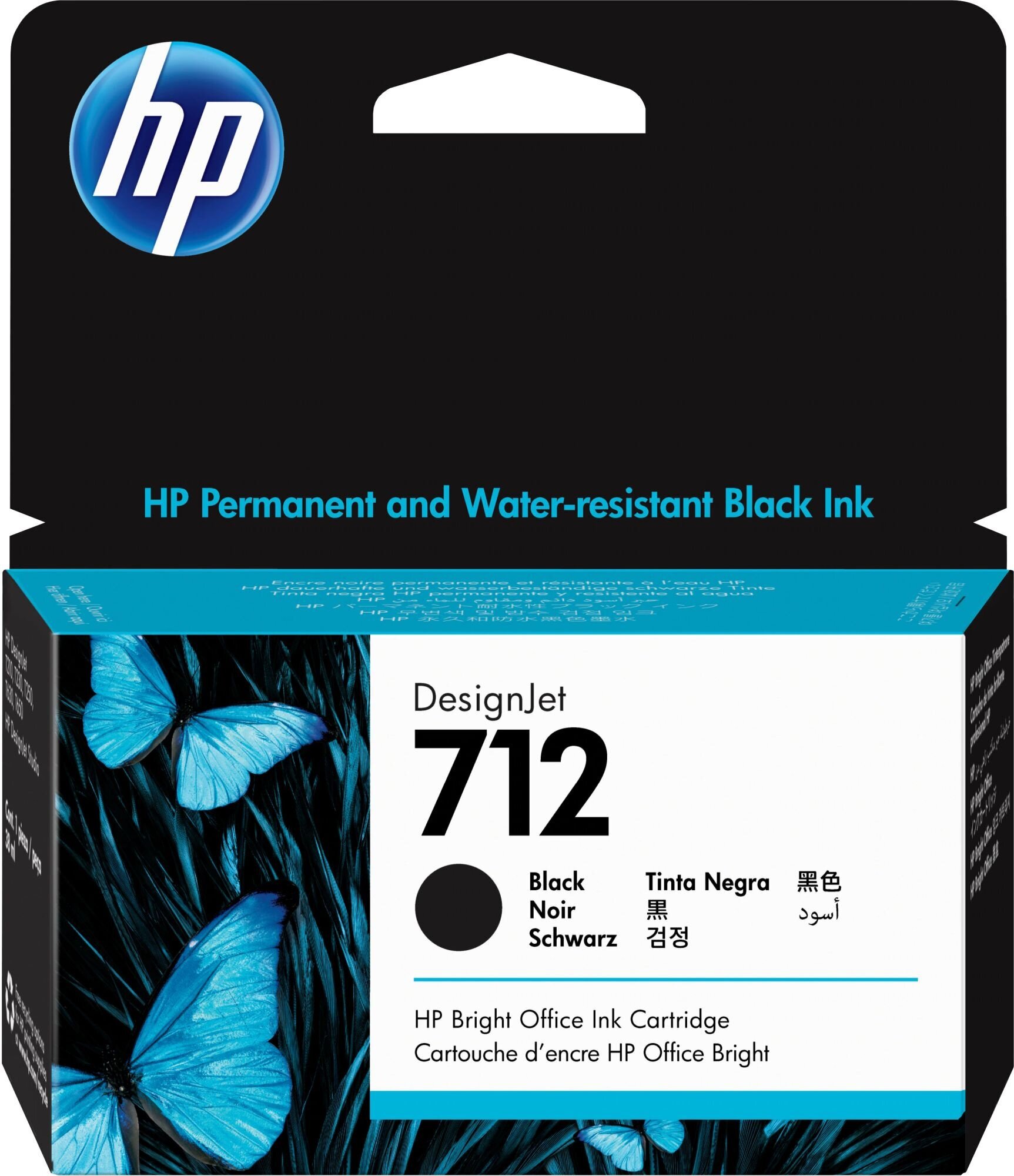 Картридж струйный HP 712 3ED70A черный