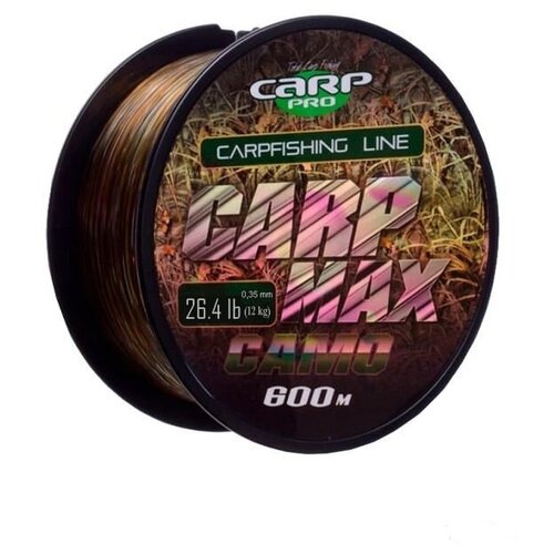 леска для рыбалки carp pro black carp 0 3мм 1000м black Леска Carp Pro Carp Max Camo 600м 0.35мм