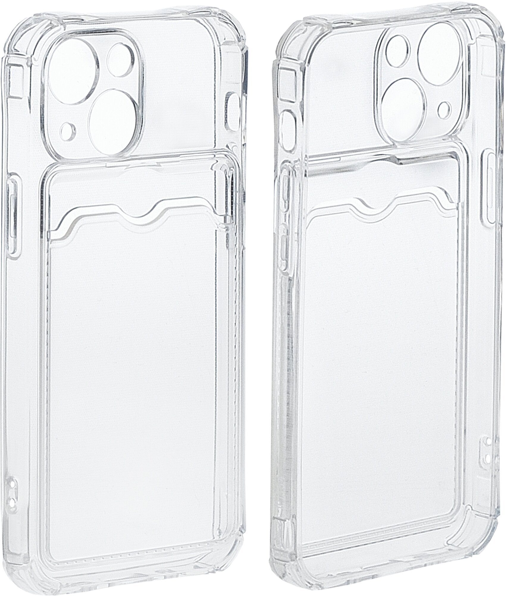 Чехол LuxCase для APPLE iPhone 13 Mini TPU с картхолдером 1.5mm Transparent 63509 - фото №4