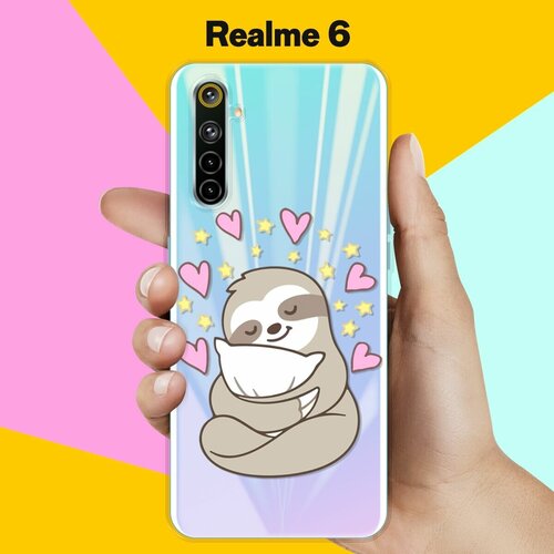 Силиконовый чехол на realme 6 Сон ленивца / для Реалми 6 силиконовый чехол на realme 6 pro сон ленивца для реалми 6 про