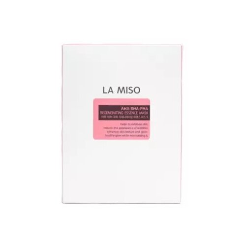 фото La miso маска ампульная обновляющая с кислотами – regenerating essence mask, 28г*10шт
