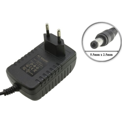 Зарядное устройство аккумулятора 12V, 1A, 5.5mm x 2.5mm (AC120100WR55, LAC12-1000), для свинцового (свинцовокислотного) аккумулятора номиналом 12V