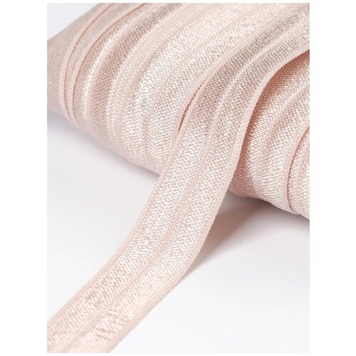 --- Бейка эластичная, 15 мм х 50 м, цвет серебристый пион