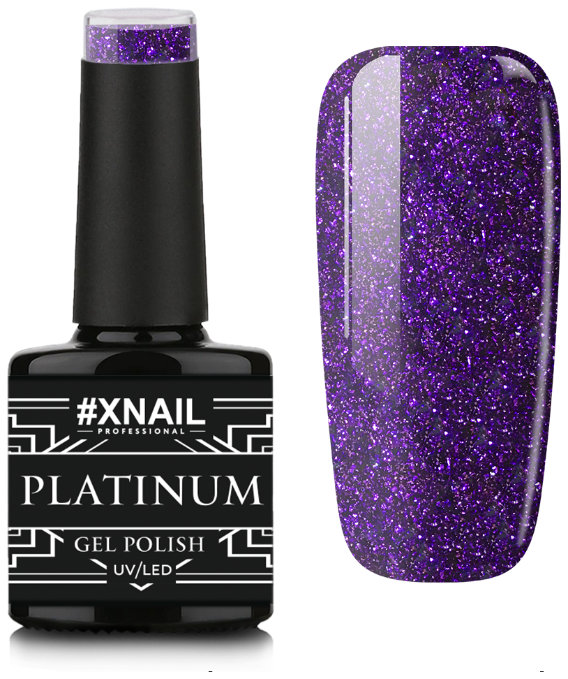 Гель лак XNAIL PROFESSIONAL Platinum жидкая фольга, для дизайна ногтей, 10 мл, № 35