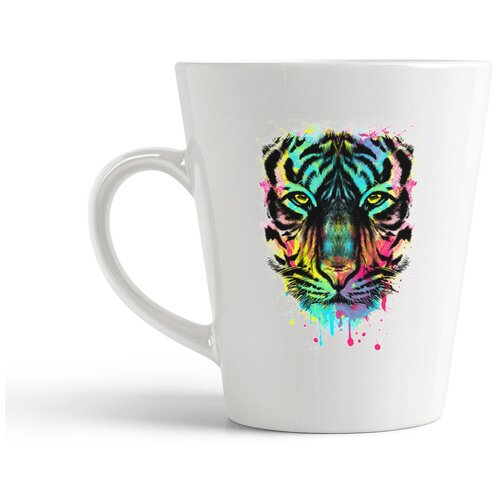 фото Кружка-латте coolpodarok тигр арт желтые глаза