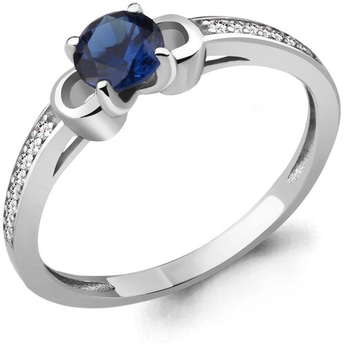 Кольцо AQUAMARINE, серебро, 925 проба, серебряный кольцо aquamarine ночной блеск