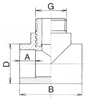 Тройник полипропиленовый FV-Plast 25х3/4 НР (222525)