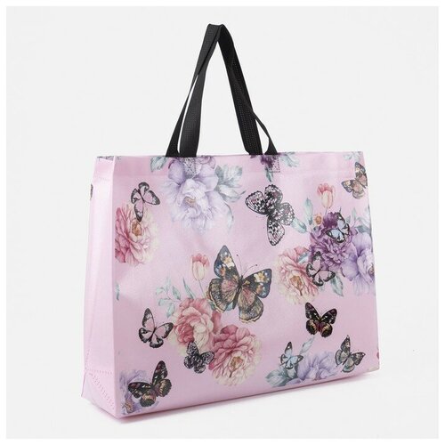 Сумка шоппер , розовый сумки для мамы erichkrause сумка шоппер на молнии exotic flowers 14l 39x38x12 см